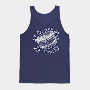 Tea Shirt (Chalkboard Style) - puns, tea lovers, cute Tank Top